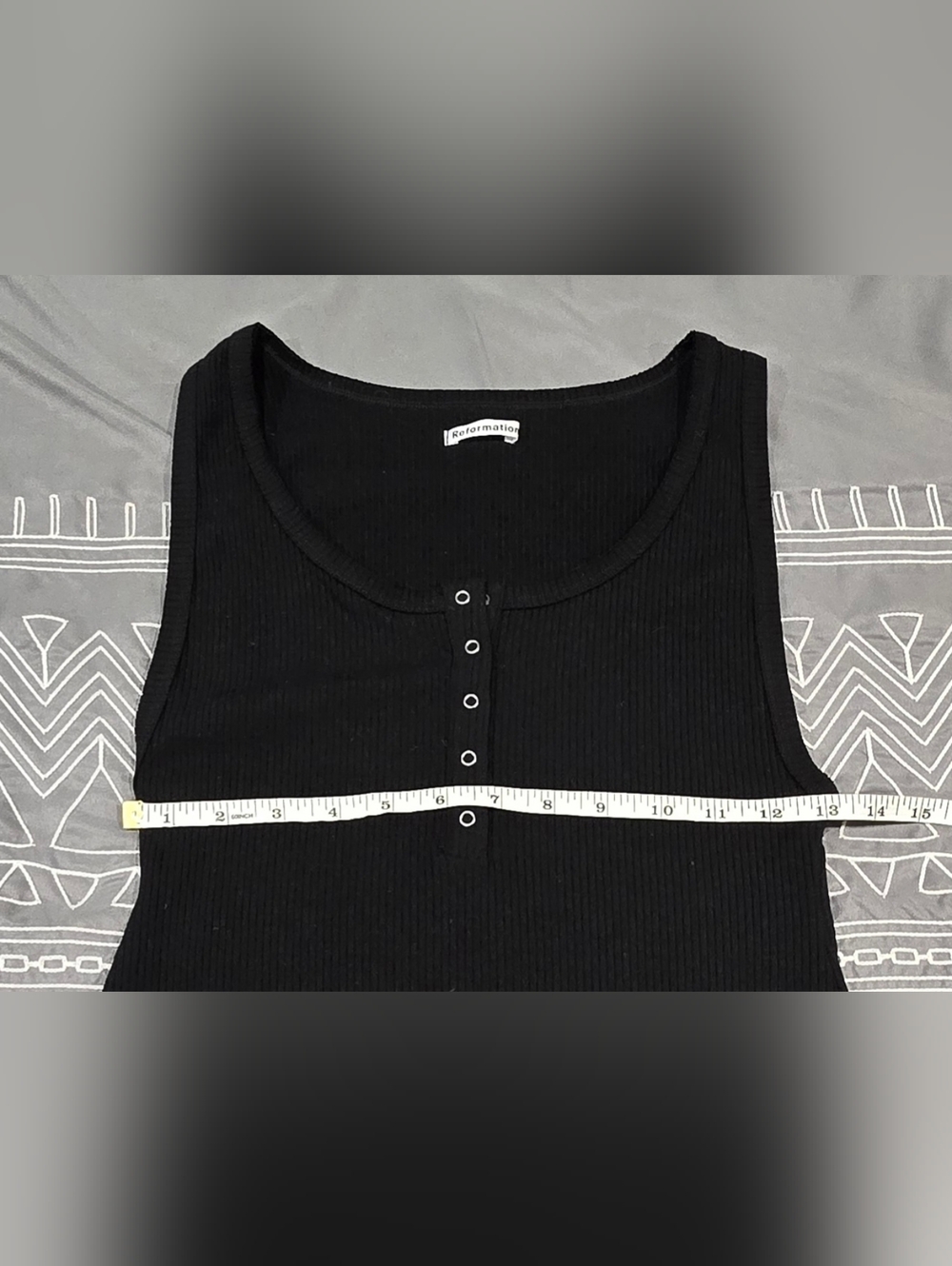 Reformation Black Ribbed Bodysuit Size Large - Picture 4 of 6
